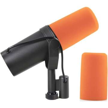 LEFXMOPHY Orange SM7B Pop Filter for Shure SM7B SM7dB Vocal Microphone RK345 Replacement Windscreen,...
