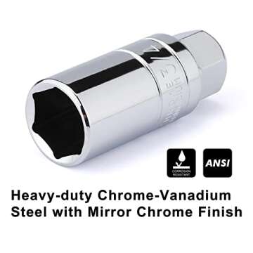 Mayouko 5PCS 3/8 Inch Drive Spark Plug Socket Set, Metric&SAE, CR-V, 5/8 Inch, 3/4 Inch, 13/16 Inch, 14MM, 18MM