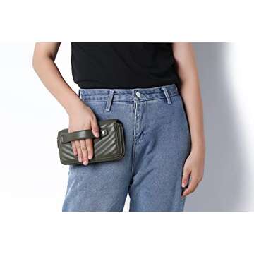 Daisy Rose Stylish Dual Zipper Wallet - RFID Secure Clutch