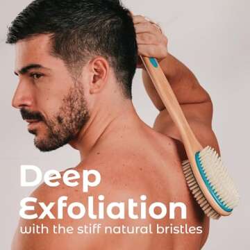 MainBasics Back Scrubber – Gentle Dual-Sided Shower Brush