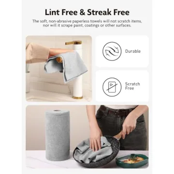 Fantasticlean Microfiber Cleaning Cloth Roll, 75 Pack, Ultra Absorbent and Washable