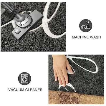 KILOCOCO Outdoor Mat Front Door Mat Welcome Mat Low Pile Door Mat Outdoor Entrance Non-Slip Outdoor Door Mat Kitchen Mat High Traffic Area Easy Clean Entrance Mat Hello Door Mat Indoor,18"x30"