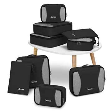 Gonex Packing Cubes - 9 Set Lightweight Travel Organizers