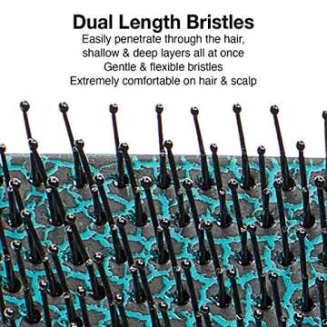 Olivia Garden iBlend Hair Brush For Color & Treatments IB-2 (Teal)