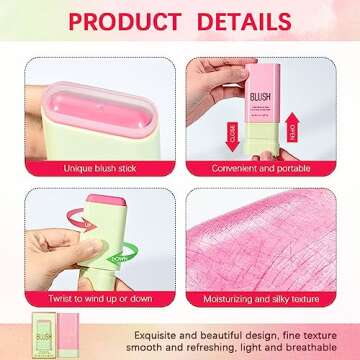 Long-Lasting Coral Orange Blush Stick for Cheeks & Lips