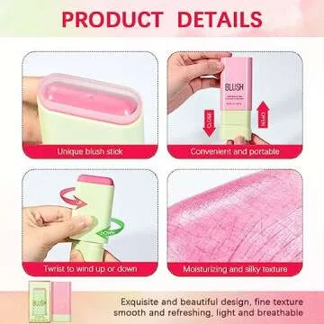 Long-Lasting Coral Orange Blush Stick for Cheeks & Lips