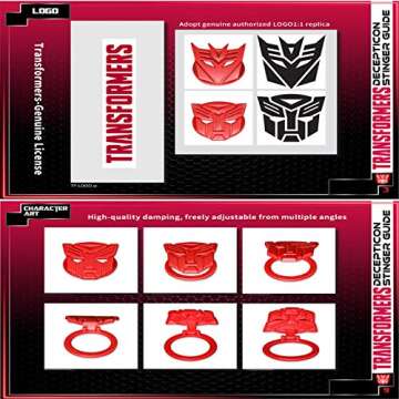 Car Ignition Button Cover,Car Engine Start Button Cover (Autobot-Pink)