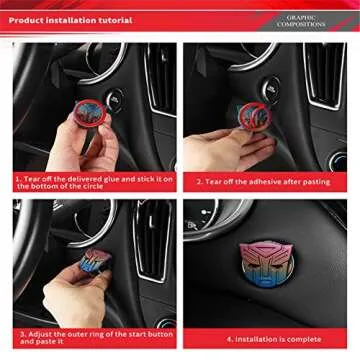 Stylish Car Ignition Button Cover for All Vehicle Models