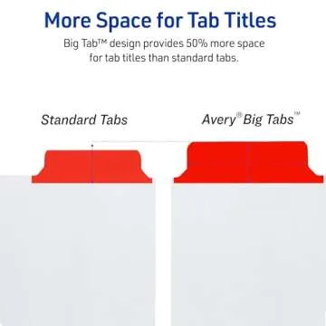 Avery Big Tab Write & Erase Dividers for 3 Ring Binders, 8-Tab Set, Multicolor Divider Tabs, Great for Organizing Projects, Reports, Finances, and More (6-Pack of 23079)