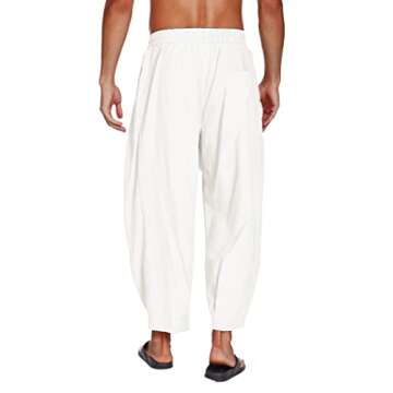 Stylish COOFANDY Men's Linen Beach Pants for Summer Comfort