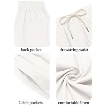 Stylish COOFANDY Men's Linen Beach Pants for Summer Comfort