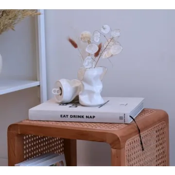 Kigan Home Unique Crushed Can Vases Set of 2 for Decor