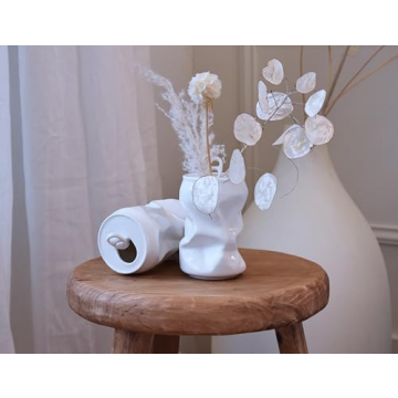 Kigan Home Unique Crushed Can Vases Set of 2 for Decor