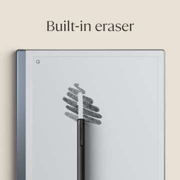 reMarkable Marker Plus with Built-in Eraser for reMarkable 2, Tilt Sensitivity, Attaches Magnetically, No Charging or Setup Required