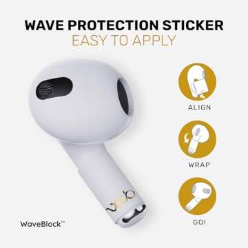 Harm Blocker Sticker for 3rd Gen AirPods - The Only Real Scientifically Backed Lab-Tested 5G-Shield Reduction Sticker, USA Made, Protect Yourself and Loved Ones, Waveblock EarProtect Stickers