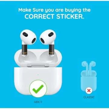 Harm Blocker Sticker for 3rd Gen AirPods - The Only Real Scientifically Backed Lab-Tested 5G-Shield Reduction Sticker, USA Made, Protect Yourself and Loved Ones, Waveblock EarProtect Stickers