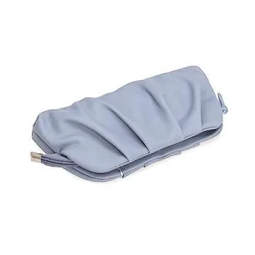 Chic Vegan Leather Pleated Clutch Bag for Women