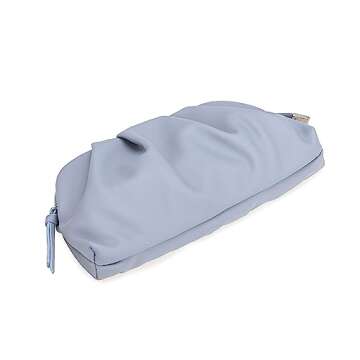 Chic Vegan Leather Pleated Clutch Bag for Women