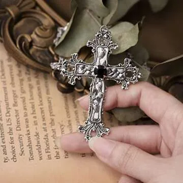 Sicina Gothic Cross Necklace - Stylish Goth Jewelry Gift