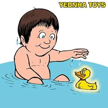 Yeonha Toys Bath Toy, Can Flashing Colourful Light(Big Style 4 Pack), Floating Bath Toy, Light Up Bathtub Water Tub Toy for Pool Shower Bathtime Bathroom Kid Boys Girl Toddler Child Baby Infant