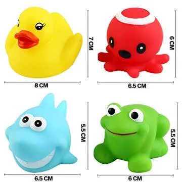 Yeonha Toys Bath Toy, Can Flashing Colourful Light(Big Style 4 Pack), Floating Bath Toy, Light Up Bathtub Water Tub Toy for Pool Shower Bathtime Bathroom Kid Boys Girl Toddler Child Baby Infant