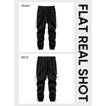 JMIERR Men's Casual Parachute Pants - Trendy Streetwear