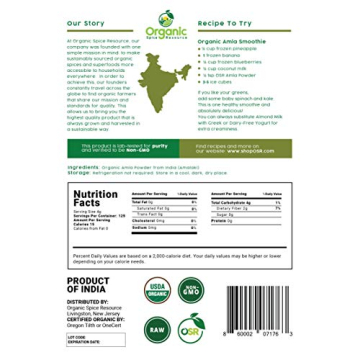 Organic Amla Powder - 1.10 lbs | 100% Natural Superfood