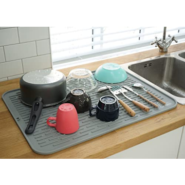 Silicone Dish Drying Mat - Extra Large & Easy to Clean