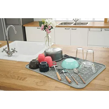 Silicone Dish Drying Mat - Extra Large & Easy to Clean