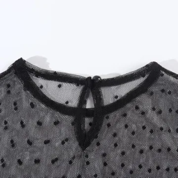 Noomelfish Girls Lace Long Sleeve Layering Top Black