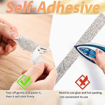 Sparkling Self-Adhesive Diamond Ribbon for Crafts