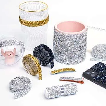 Sparkling Self-Adhesive Diamond Ribbon for Crafts