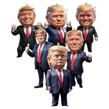 Funny 2024 Trump Christmas Ornament Set – 6PCS for Holiday Cheer
