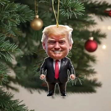 Funny Trump Christmas Ornament Set for 2024 – 6PCS