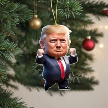 Funny Trump Christmas Ornament Set for 2024 – 6PCS