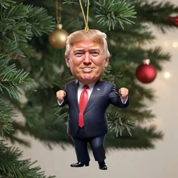 Funny Trump Christmas Ornament Set for 2024 – 6PCS