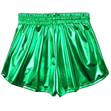 Stylish Green Metallic Shorts for St. Patrick's Day Fun