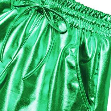 Stylish Green Metallic Shorts for St. Patrick's Day Fun