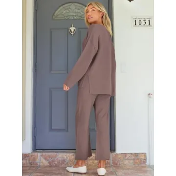LILLUSORY Women's Fall Knit Sweater Lounge Set 2024