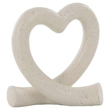 Heart Sculpture Home Decor - Love Line Modern Aesthetic Statue - Unique Ornaments Decorations for Li...