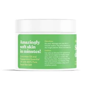 ASUTRA Dead Sea Salt Essential Oil Body Scrub Exfoliator (Cooling Cucumber), 16 oz - Ultra Hydrating...
