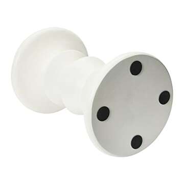 Creative Co-Op Berns Mid-Century Modern Solid Mango Flat Top, Stool/End Table, White