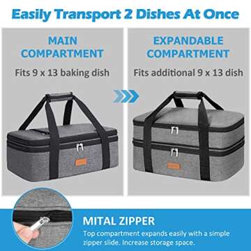 Premium Insulated Casserole Carrier for Hot & Cold Food