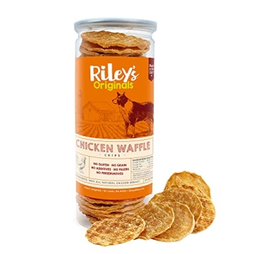 Riley's Waffles Chicken Chips - Single Ingredient Healthy Dog Treats Made in USA