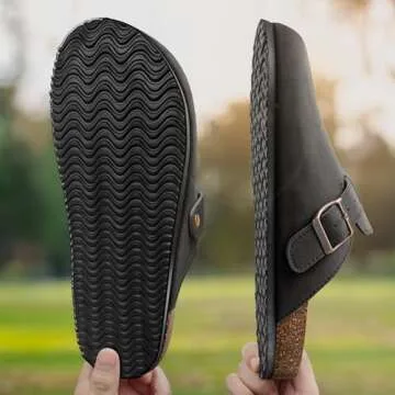 BULLIANT Comfort Clogs Slippers Sandals Nurse Work Shoes Unisex for Men Women with Cushioned Cork-Footbed