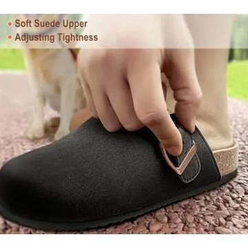 BULLIANT Comfort Clogs Slippers Sandals Nurse Work Shoes Unisex for Men Women with Cushioned Cork-Footbed