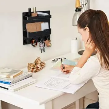 Bedside Wall Organizer, Wall Mount Self Stick On, Cute Room Decor Aesthetic, Girls Room Decor, Cool Stuff for Bedroom Storage and Organization