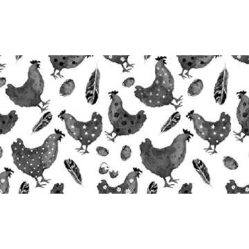 Fluffy Layers Hens & Feathers Scarf