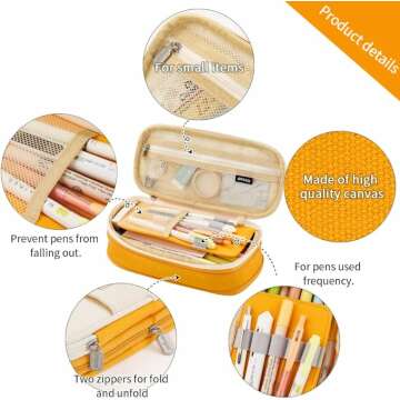 Durable Pencil Pen Case for Stationery Lovers
