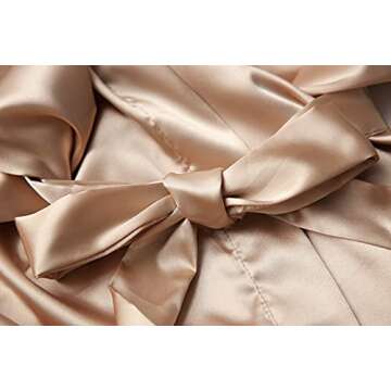 owiter Satin Robe for women Short Bride and Bridesmaid Rose Gold Dressing robe for Wedding Party…